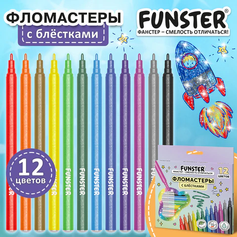 ���������� � ��������� FUNSTER ″GLITTER″ , 12 ������