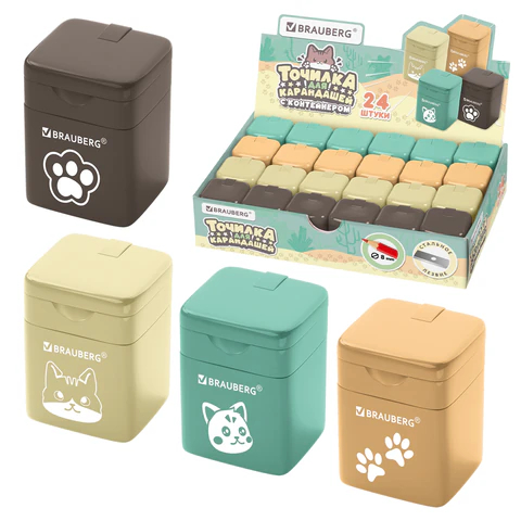 Точилка кросс-серия ″МИЛЫЕ КОТЫ″ BRAUBERG Точилка кросс-серия ″МИЛЫЕ КОТЫ″ BRAUBERG