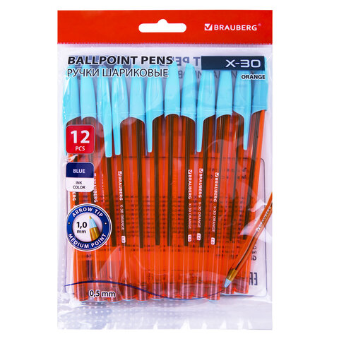   BRAUBERG X-30 ORANGE,  12 