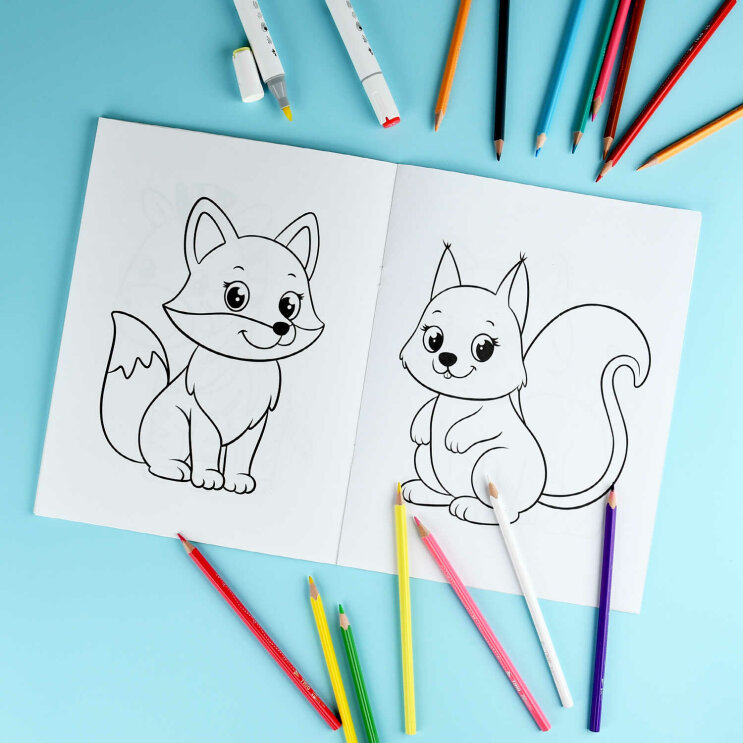 Книжка-раскраска для детей. Серия ″Моя первая раскраска″ ДИКИЕ ЖИВОТНЫЕ Книжка-раскраска для детей. Серия ″Моя первая раскраска″ ДИКИЕ ЖИВОТНЫЕ