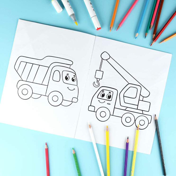 Книжка-раскраска для детей. Серия ″Моя первая раскраска″ ВЕСЕЛЫЙ ТРАНСПОРТ Книжка-раскраска для детей. Серия ″Моя первая раскраска″ ВЕСЕЛЫЙ ТРАНСПОРТ