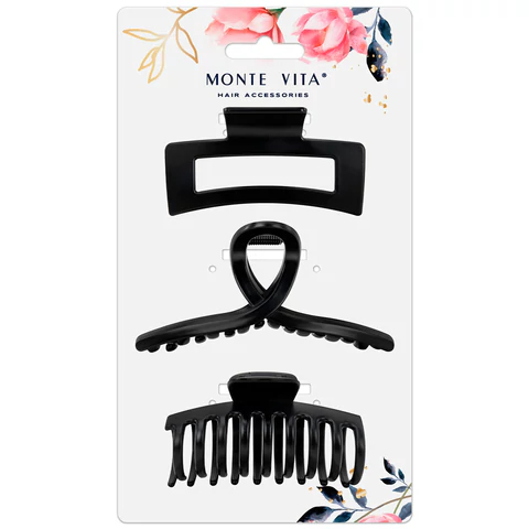Крабы для волос MONTE VITA, набор 3 штуки Крабы для волос MONTE VITA, набор 3 штуки