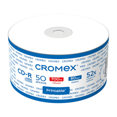 ���� CD-R CROMEX, 700 Mb, Bulk, �������� 50 ����