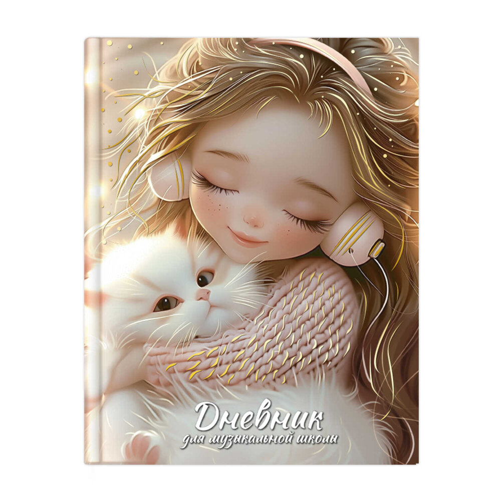 Дневник школьный (для музыкальной школы) арт. 74536 ДЕВОЧКА В НАУШНИКАХ И КОТЕНОК Дневник школьный (для музыкальной школы) арт. 74536 ДЕВОЧКА В НАУШНИКАХ И КОТЕНОК