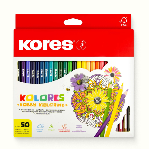 Скидки до 13% на цветные карандаши Kores