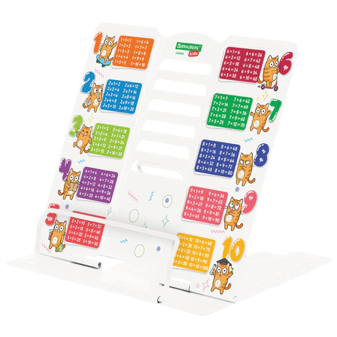 Подставка для книг BRAUBERG KIDS ″Кот-Энтузиаст″ с таблицей умножения Подставка для книг BRAUBERG KIDS ″Кот-Энтузиаст″ с таблицей умножения