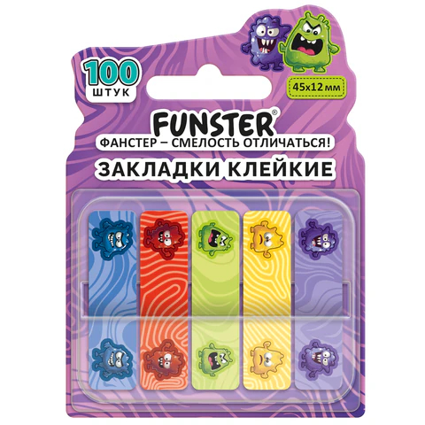 Закладки клейкие FUNSTER (ФАНСТЕР) ″Монстрики″